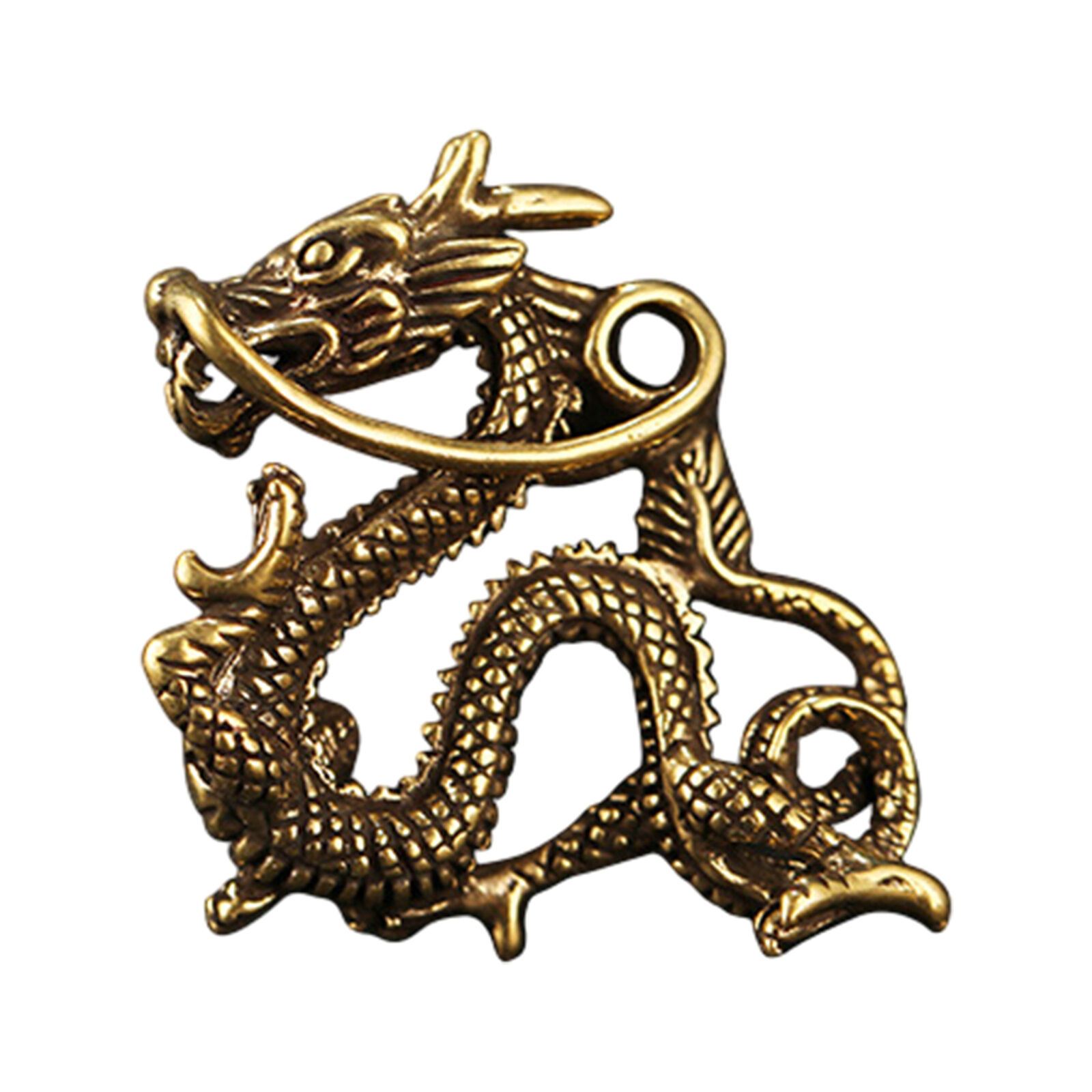 Chinese Dragon Decor Metal Keychain Statue Pendant Portable Keychain Table Decor