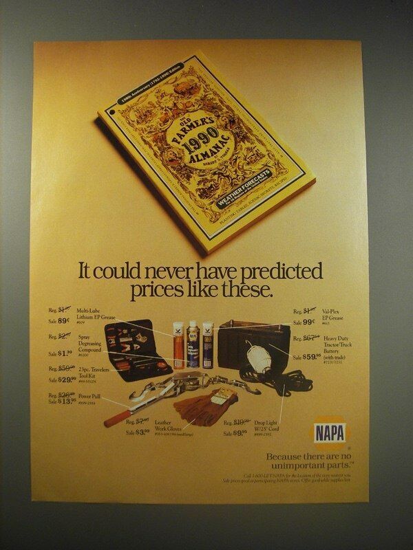 1990 Napa Auto Parts Ad - It could never have predicted prices like these