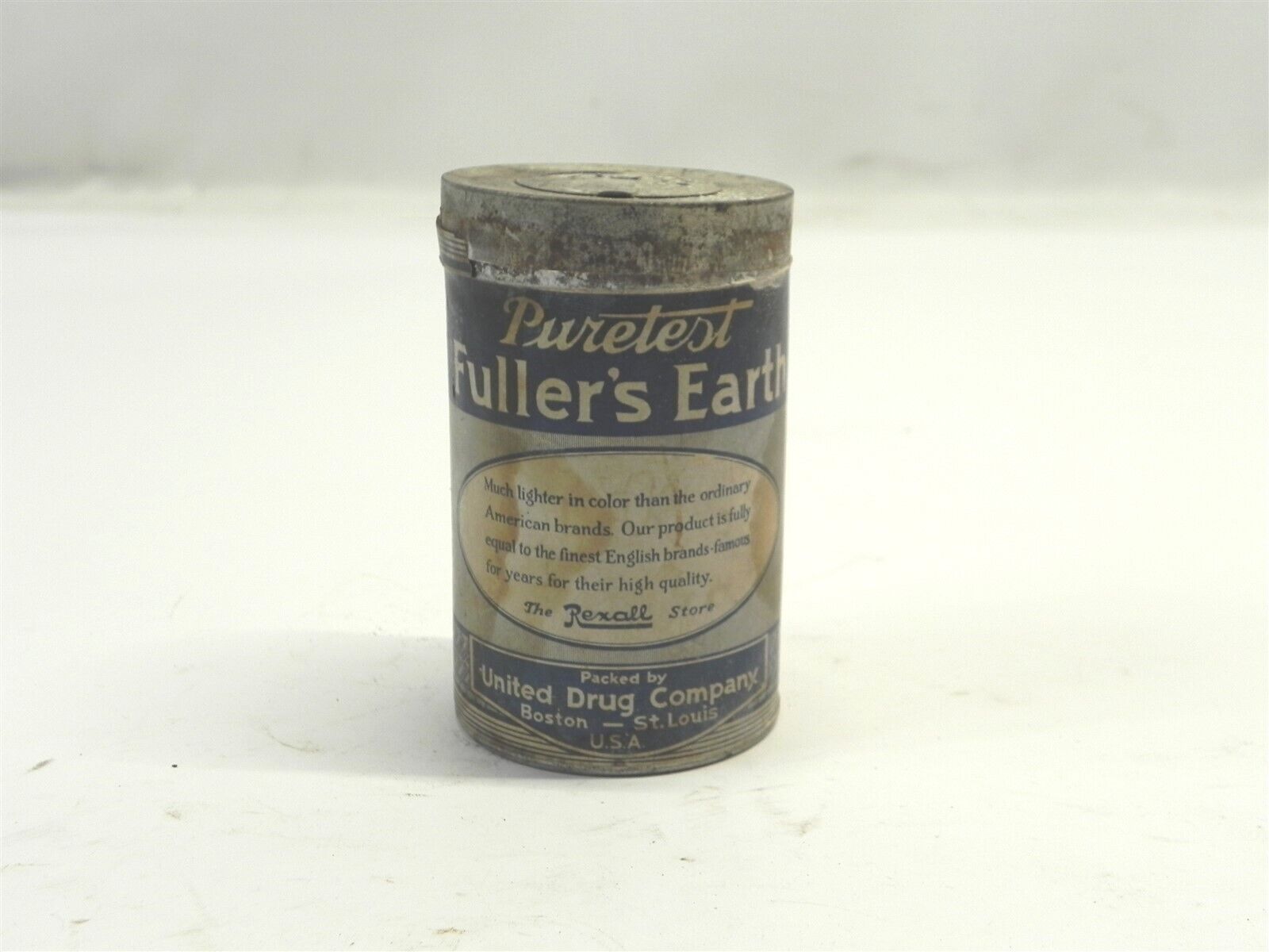 VINTAGE PURETEST FULLER'S EARTH POWDER 4 OUNCE CAN 1/4 FULL PRE-OWNED USED 