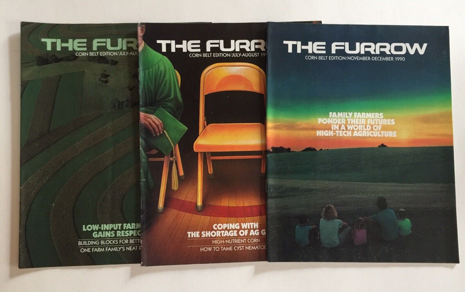 Lot Of 3 John Deere Furrow Magazines 1989-1990 Low Input Farming High Tech Agra