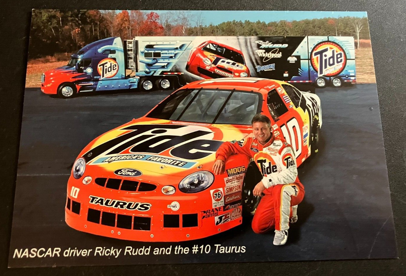 1999 Ricky Rudd #10 Tide Ford Taurus - NASCAR Racing Hero Card Handout