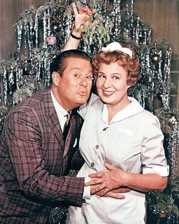 Hazel 1961 sitcom Shirley Booth & Don DeFore pose by Christmas tree 24x36 poster