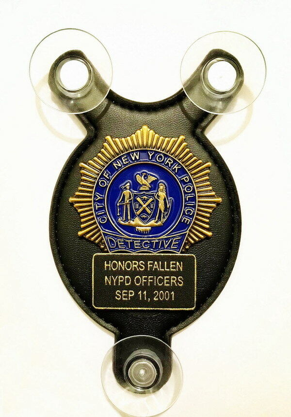 Honors Fallen NYPD officers Sep 11, 2001. Salute our Heroes police car shield