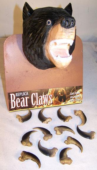 36 BLACK BEAR 2 inch REPLICA CLAWS bears nails WILD animal claw LOT new items 