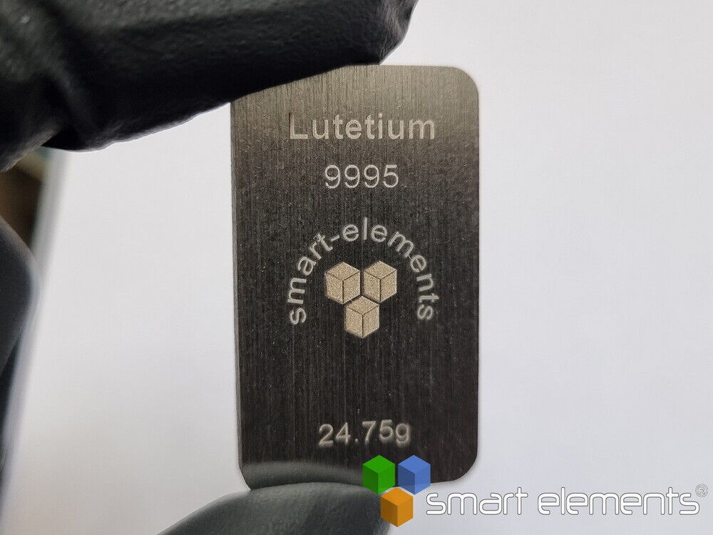 Lutetium metal bullion bar 99.95% purity - 24.75g