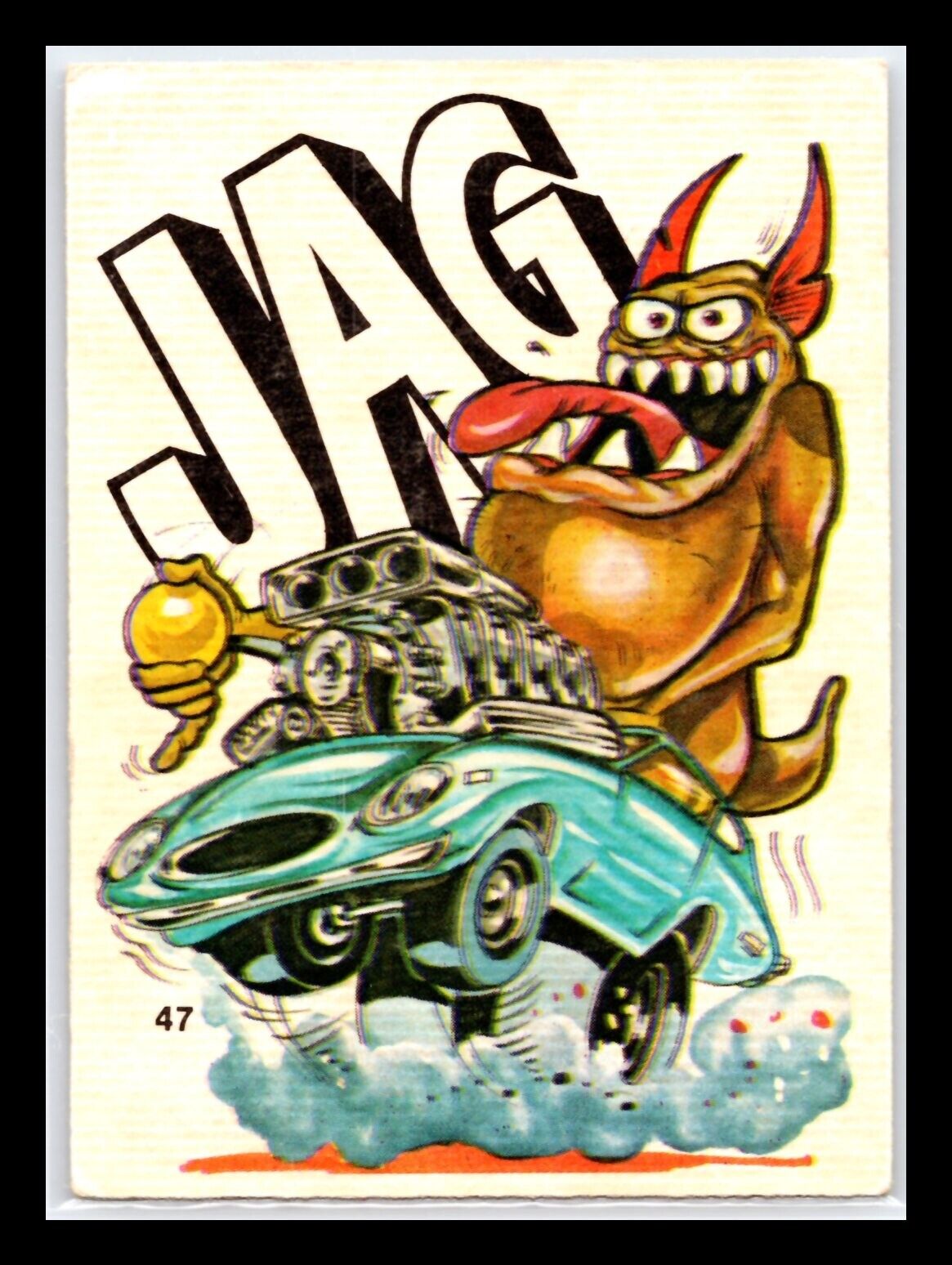 1973 Donruss Series 2 JAG Fantastic Odd Rods sticker/card #47 RARE