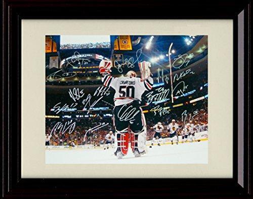 16x20 Framed Corey Crawford 2010 Stanley Cup Champs Autograph Promo Print -