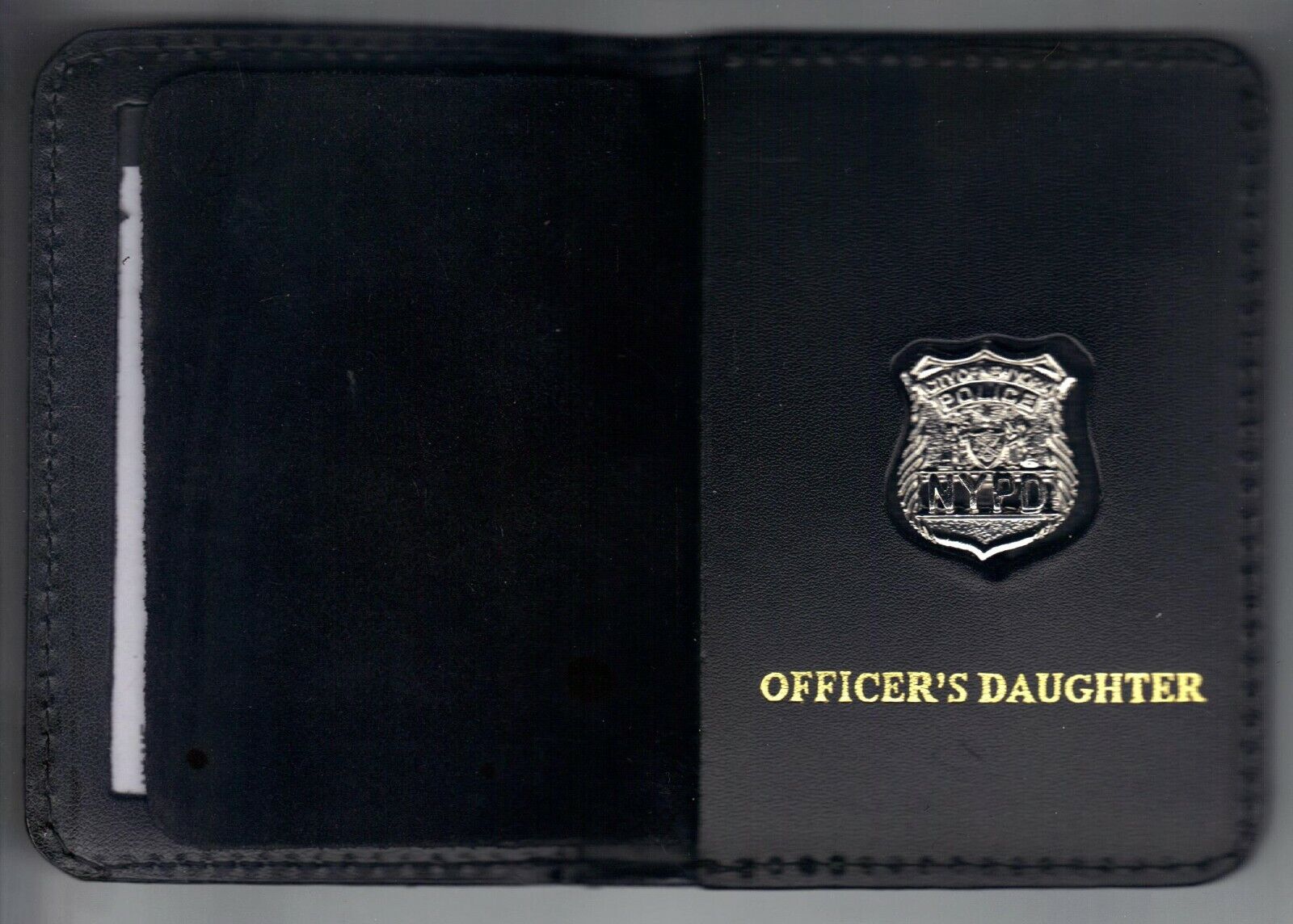 Police Officer\'s Daughter 1-inch mini cut-out letters pin wallet 