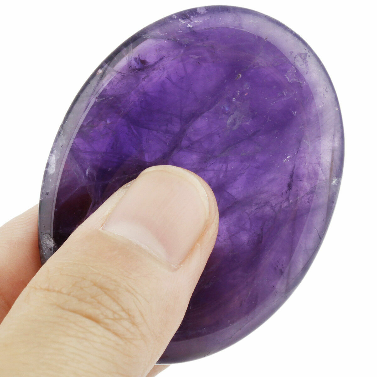 Healing Crystal Oval Thumb Worry Stone Pocket Palm Stone Chakra Reiki Meditation