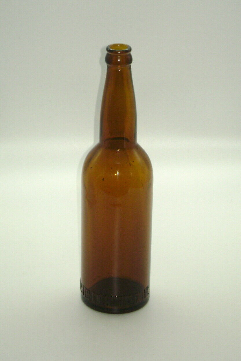 Pre Prohibition Amber Beer Bottle Embossed Hoster Columbus O. 24 oz. 