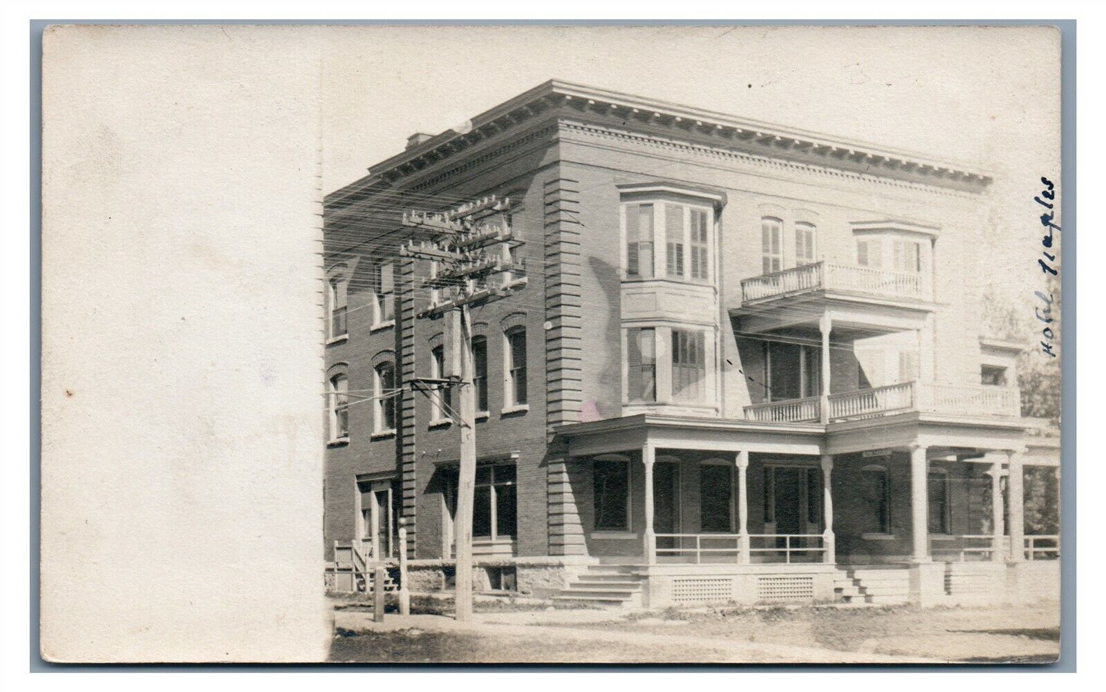 RPPC Hotel in NAPLES NY New York Vintage Real Photo Postcard