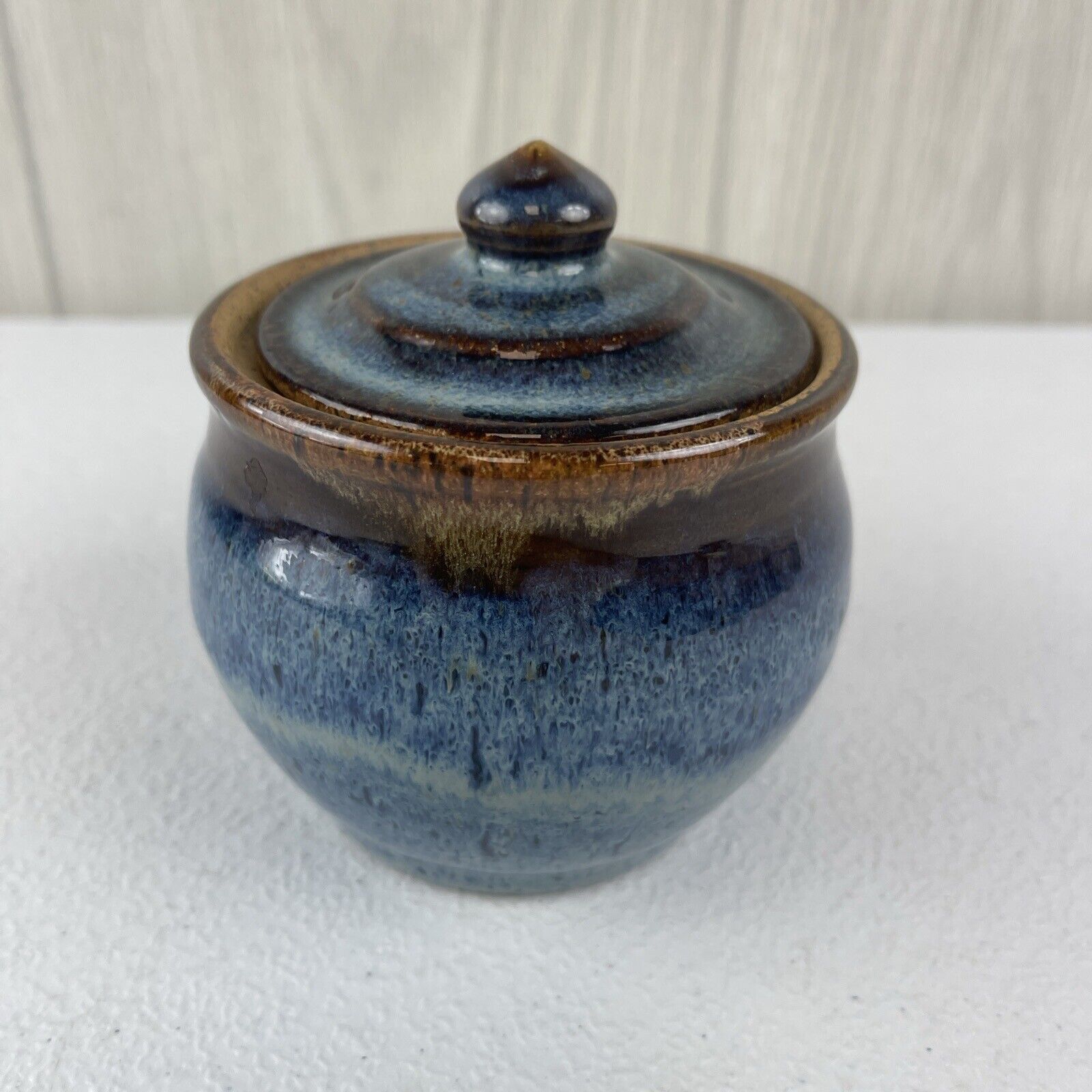 Handmade Studio Art Pottery Lidded Jar 4\