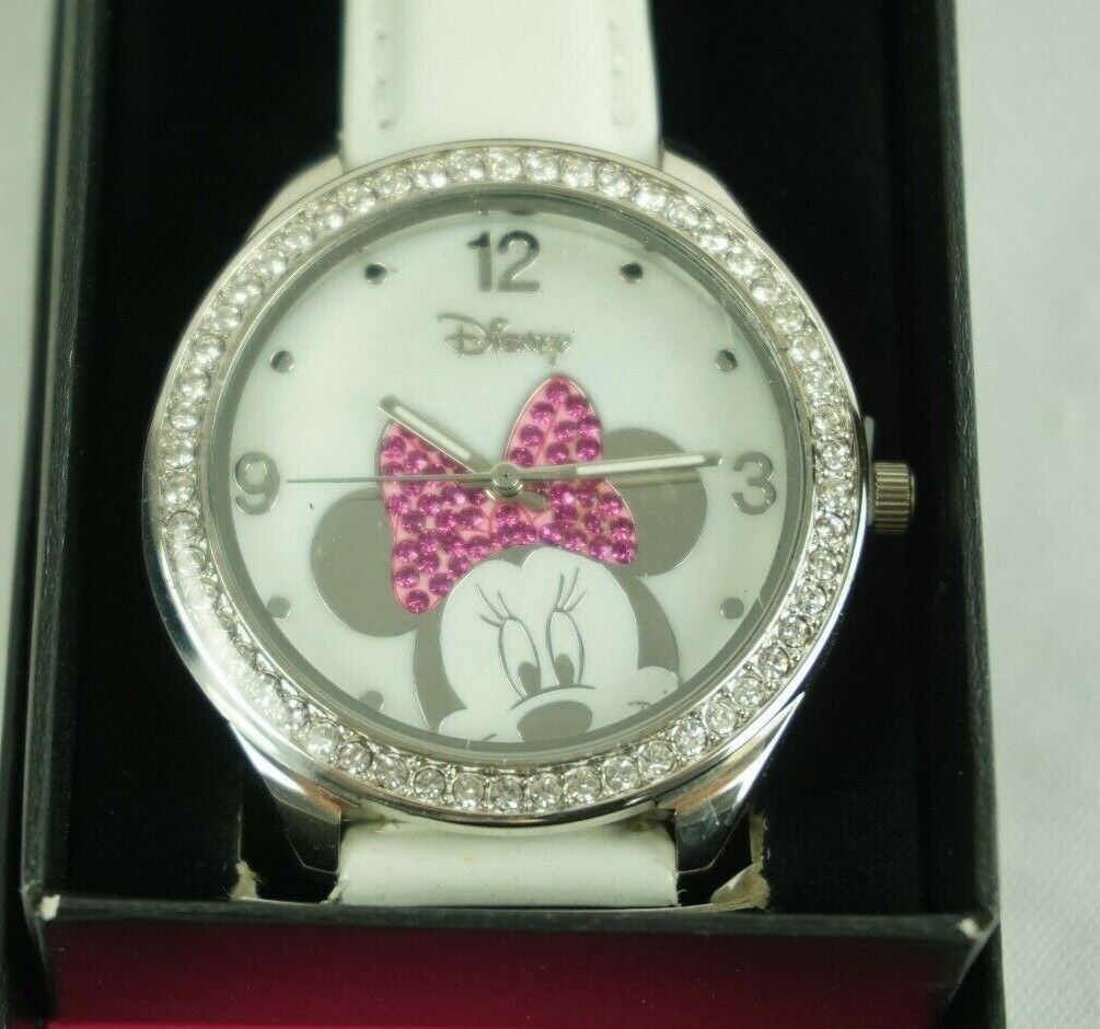 Disney Minnie Mouse Pink Jeweled Bow Watch by Avon 