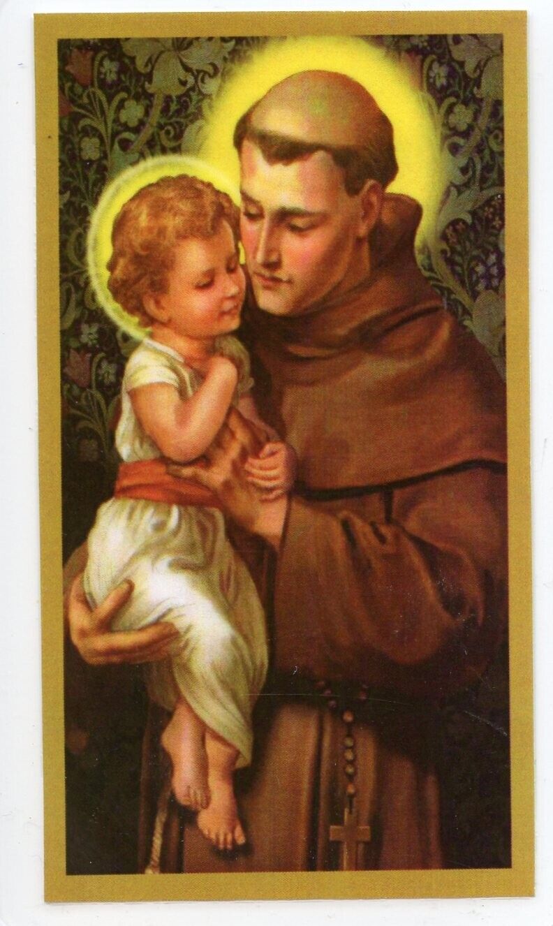 Prayer to Saint Anthony to Find Lost Articles U -Pack of 25 Laminated Holy Cards
