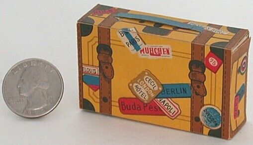 Suitcase Candy Box Vintage Original 1930\'s Miniature Cardboard Container Japan