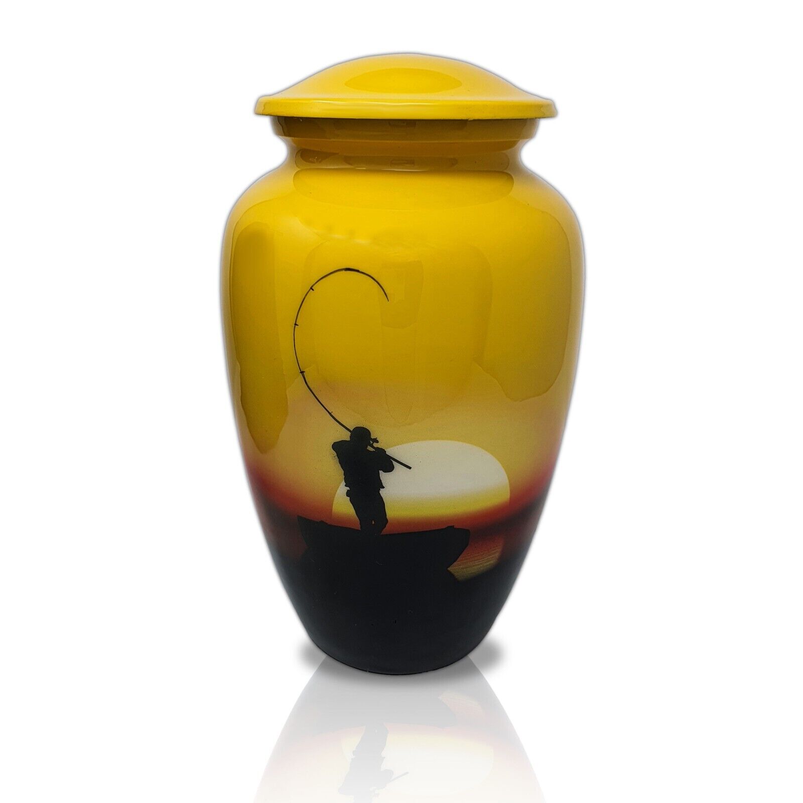 Precious Handicraft Fishing Cremation Ashes Urns for Adult Human Decoration idea