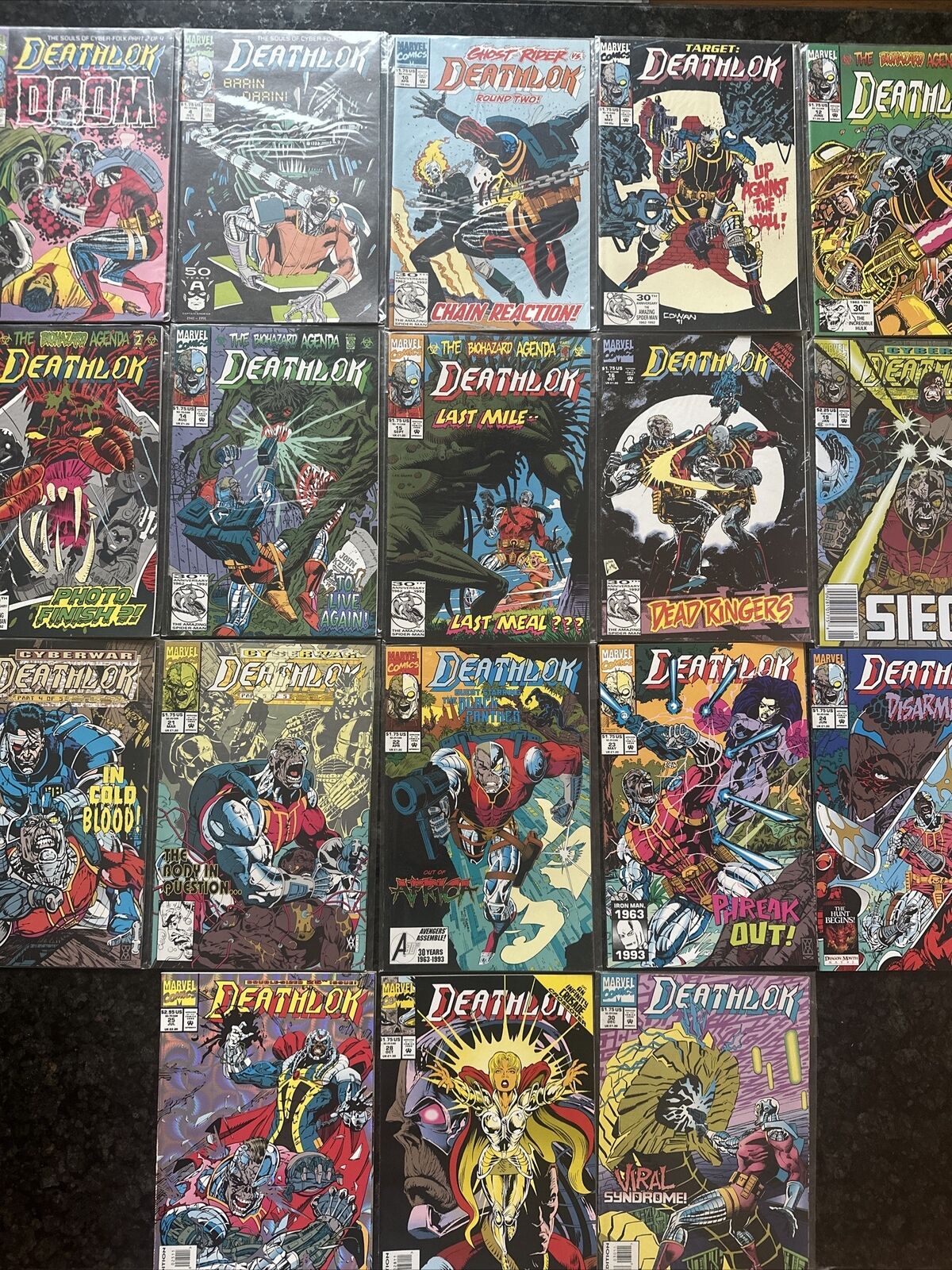 18pc Deathlok #3-30 Marvel Comic Books