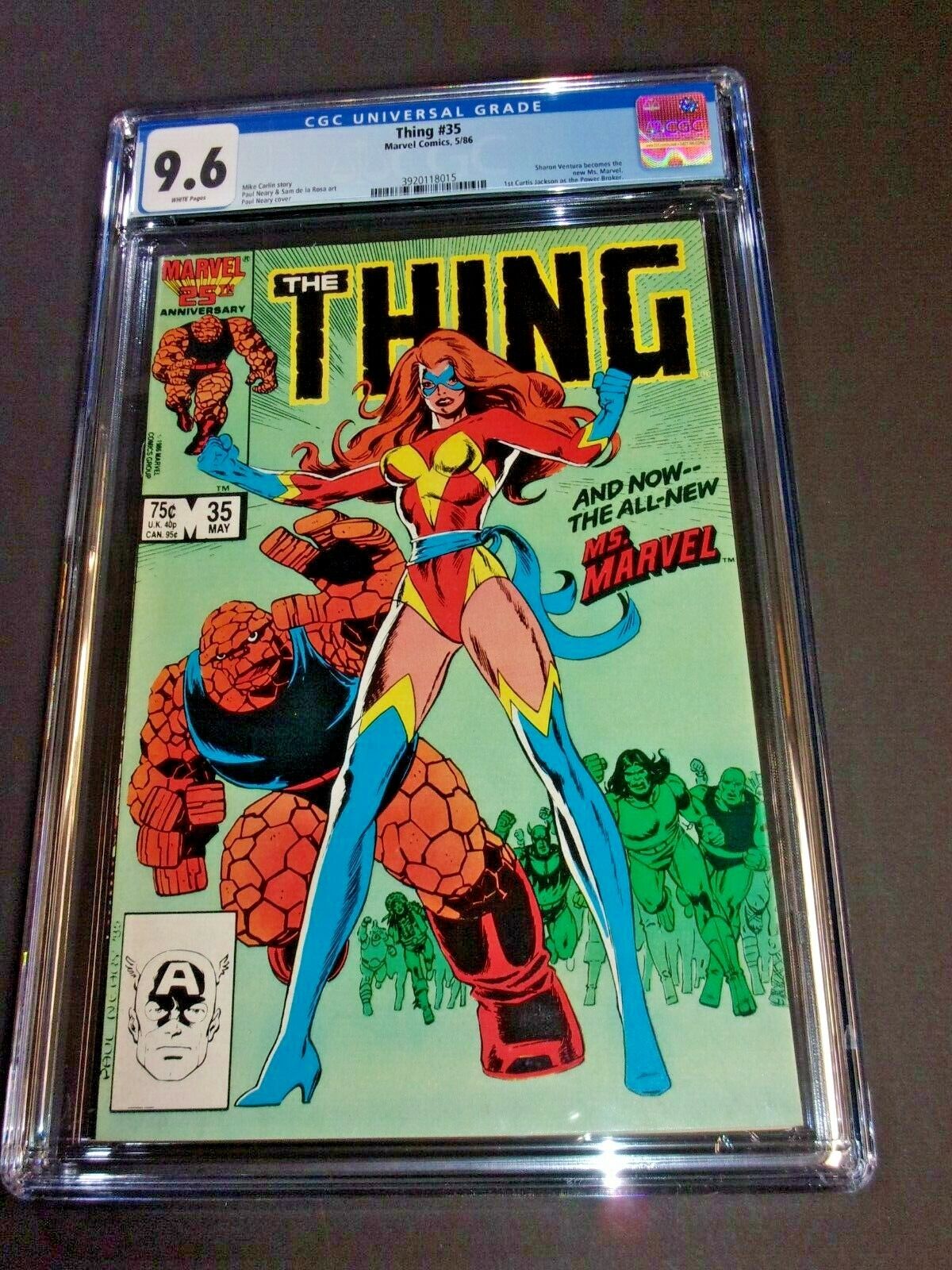 The Thing 35 CGC 9.6 WP Sharon Venture New Ms. Marvel 1st Curtis Jackson Power