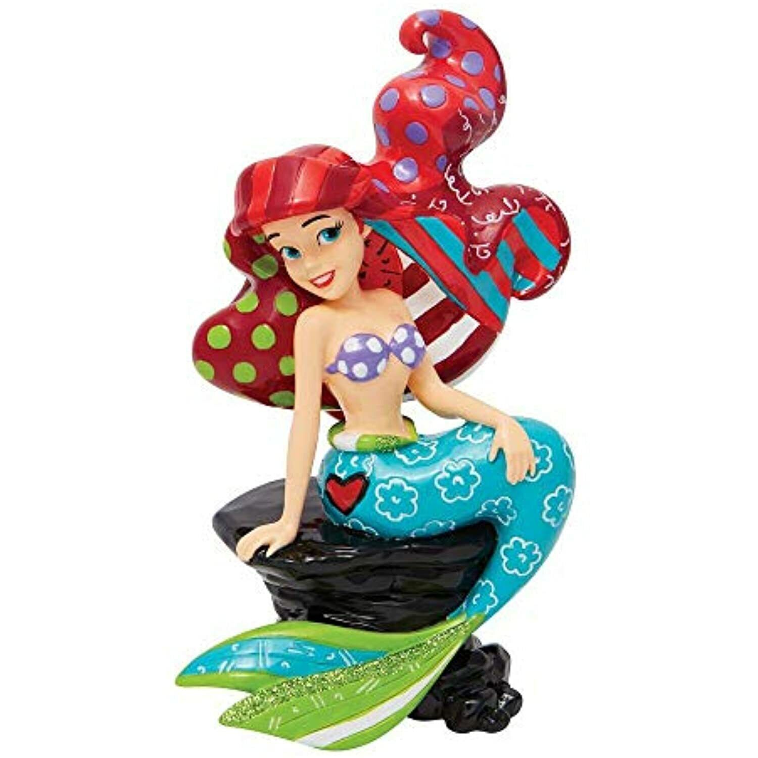 Enesco Disney Britto The Little Mermaid Ariel on Rock Figurine 6009052