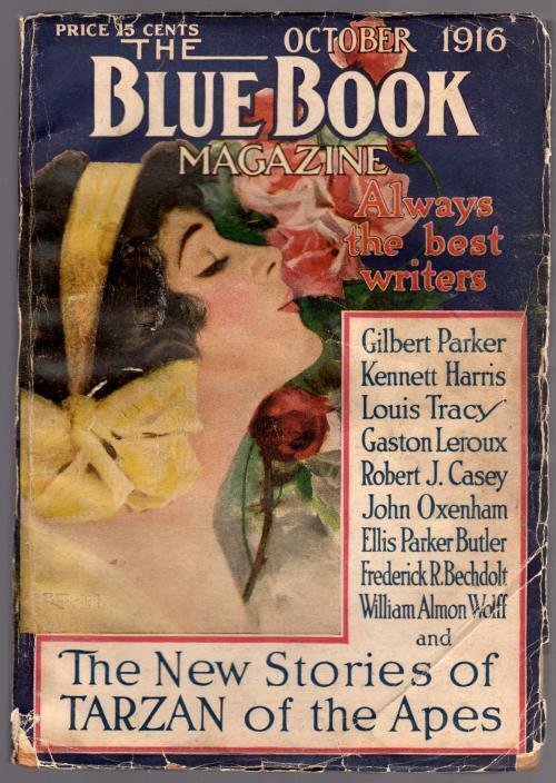 Blue Book Oct 1916, Burroughs, Leroux, Harris, Butlerm Wolff - Pulp