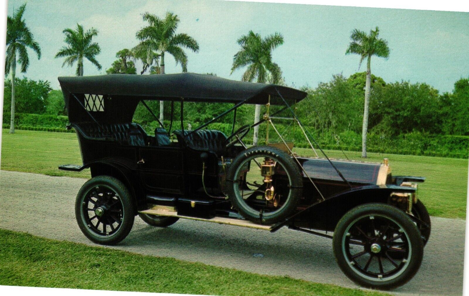 1909 Stevens Duryea 7 Passenger Touring Model Y 6 Cyl Engine Vintage Postcard