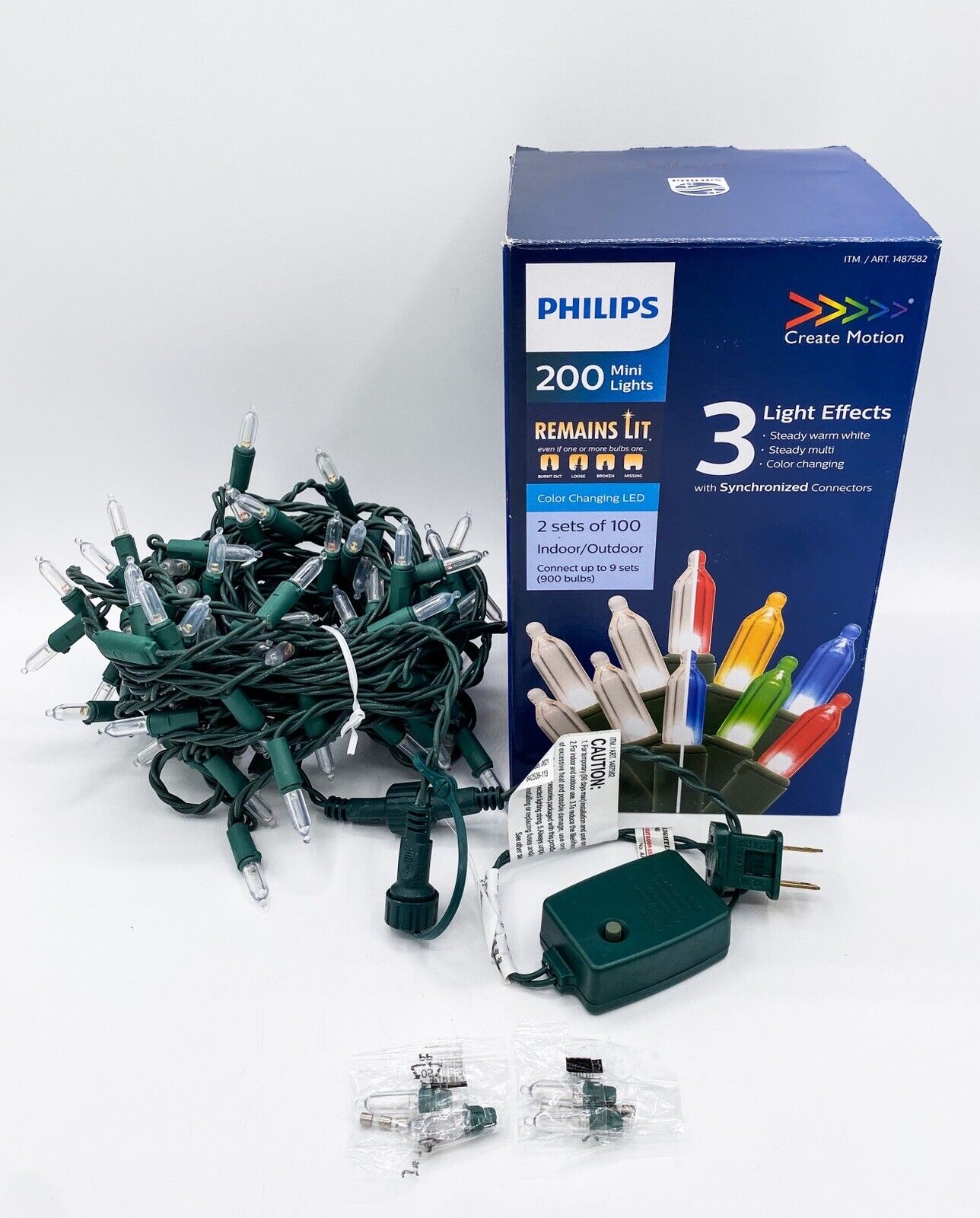 Philips LED Color Changing Remains Lit 100Ct. Main Christmas Light String ONLY