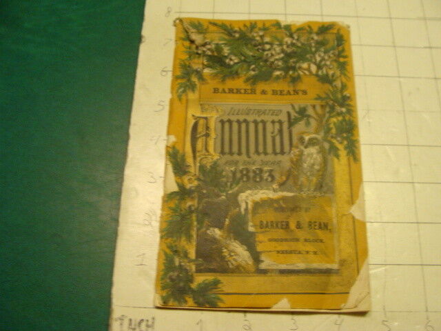 vintage original 1883 Illustrated Annual from BARKER & BEANS nashua NH, 50 illus