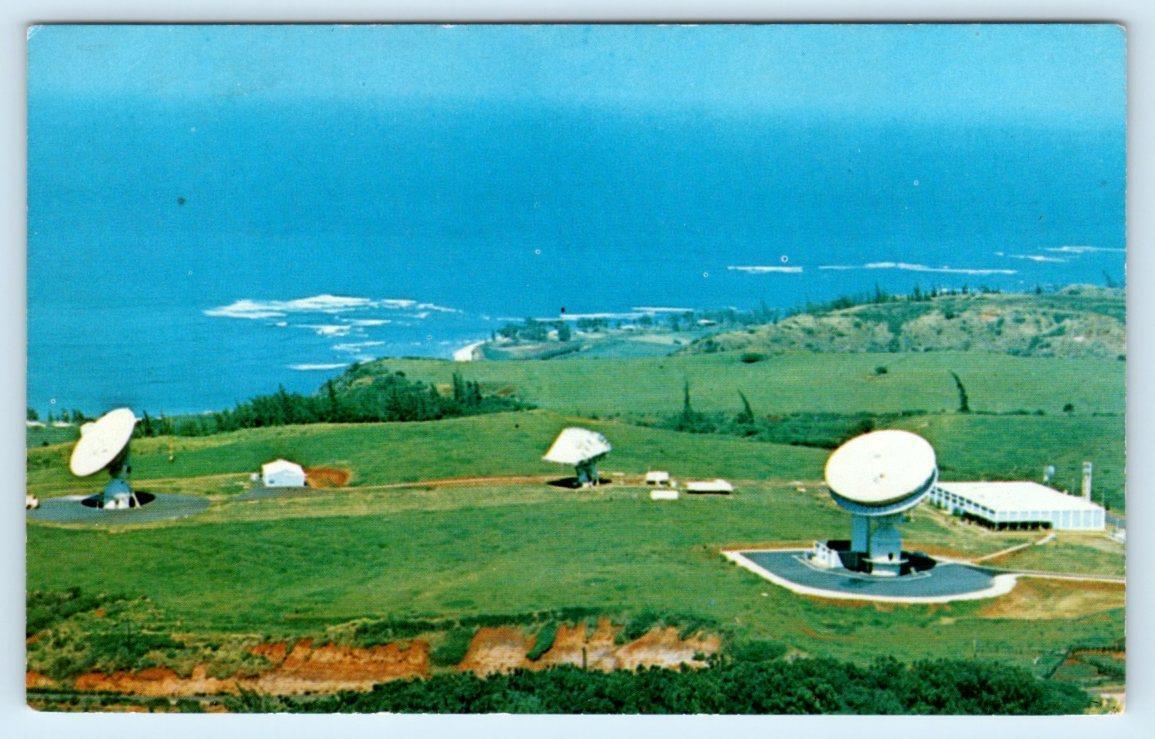 PAUMALU, Hawaii HI ~ Satellite Dishes EARTH STATION 1960s Communication Postcard