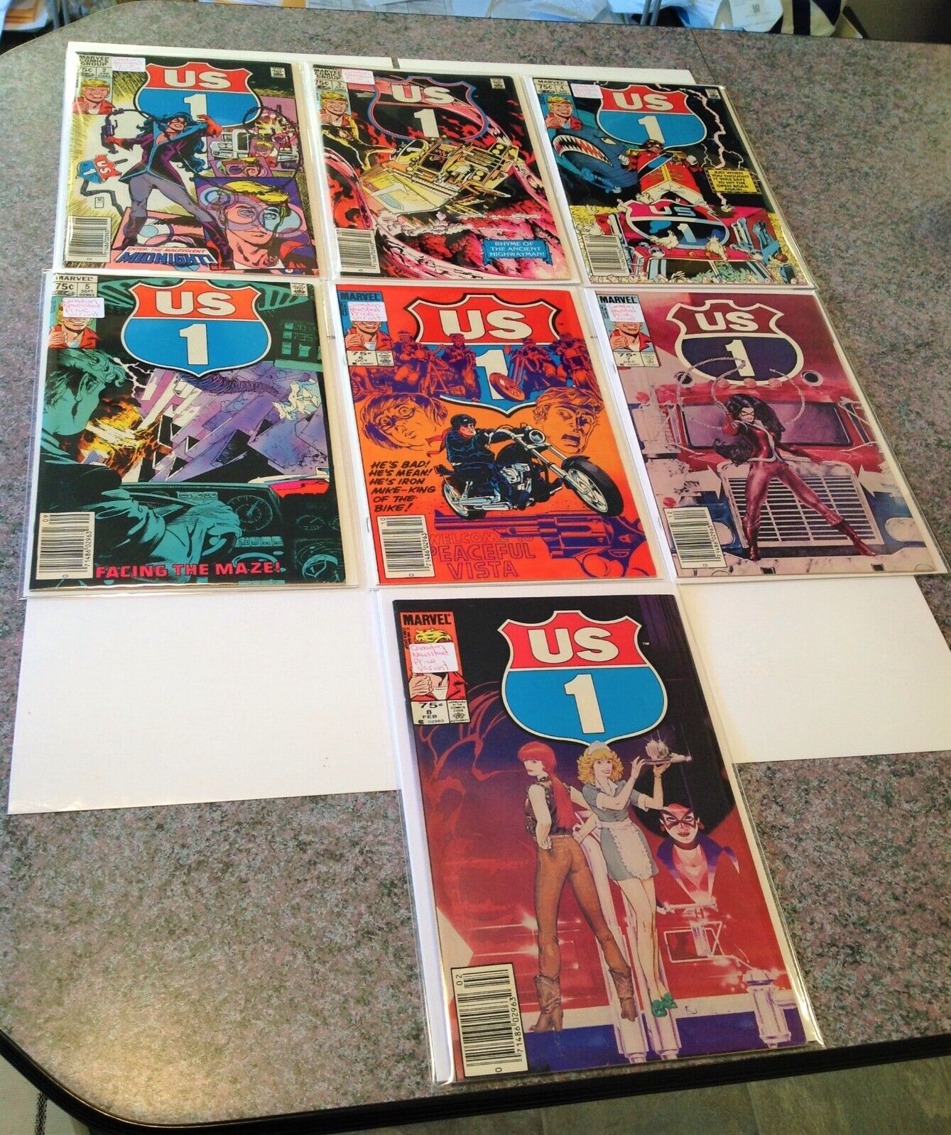US1 #2 to #8 1983 1984 Set Canadian Newsstand Price Variants Rare