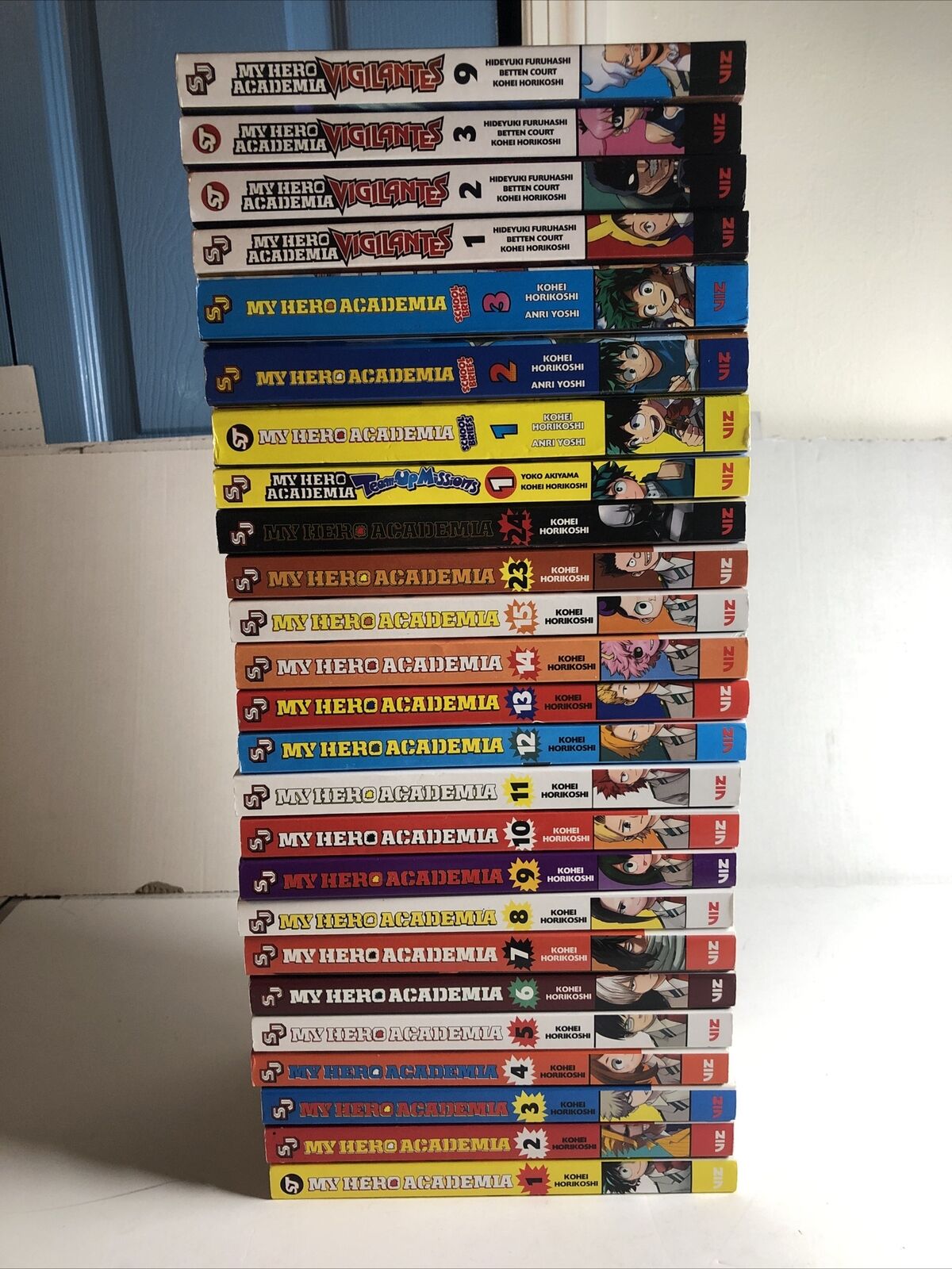 My Hero Academia English Manga Lot, Books 1-15 23,24, School Briefs, Vigilantes