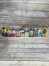 10- Vintage 4 Ounce Oil Cans Shell Sunoco Esso  Mobile Gomco picture