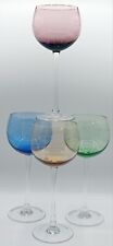 Set Of 4 Tuscany Seasons Pastel Balloon Wine Glasses By Lenox 8 1/2