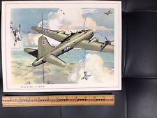 Vtg Ross Greening NOT AS BRIEFED Original Page of 100th B-17 Bomb Group WW2 Art picture