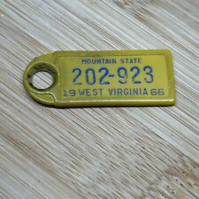 1966 West Virginia Mini License Keychain DAV Tag (202-923) picture
