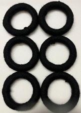 6 Mata Ortiz Pottery Olla Rings Hand Made Mexican Clay Black Yarn Display 4 Inch picture