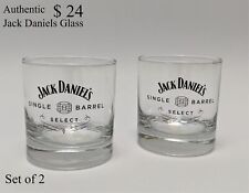 Jack Daniels Single Barrel Select Sipping Glass Serial Authentic 8 oz Set of 2 picture