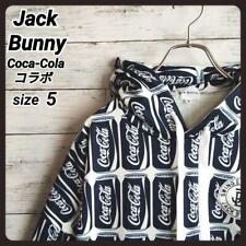 Jack Bunny Coca Cola Sweat Pull Hoodie Dark Blue White 5 Can All Over Pattern picture