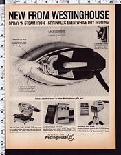 1962 Vintage Print Ad Westinghouse Spray'n Steam Iron picture