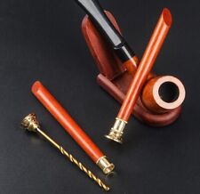 1PC Creative 2 in 1 Wood Tobacco Pipe Tamper Copper Cigar Pipe Cleaning Tools picture