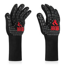 BBQ Barbecue Gloves Grill Oven Mittens Cooking 800 ℃ Extreme Heat Resistant 5.5' picture