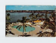 Postcard Overlooking Pool & Patio Palm Beach Towers Palm Beach Florida USA picture