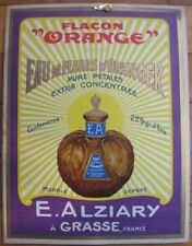 Perfume French 1920 SUPER Advertising Sign, Purple & Gold - 'Flacon Orange' picture
