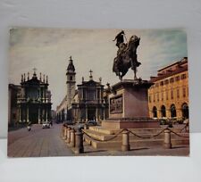 Vintage Unused Postcard Torino- Piazza San Carlo, Turin Italy Real Photo picture