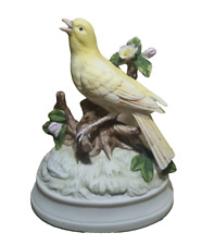 Gorham Porcelain Yellow Canary Bird Figurine Music Box picture