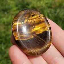 Tiger Eye Worry Stone Crystals Mineral Stones Natural BONUS INFO CARD picture