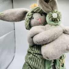 Melissa Ann Stuffed Mama Bunny With Baby Weighted Plush Holiday Decor picture