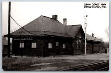 Grand Marsh Wisconsin~C&NW Railroad Depot~1964 RPPC picture