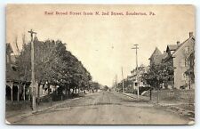 1920 SOUDERTON PA EAST BROAD STREET FROM 2nd STREET HOMES VIEW POSTCARD P4035 picture