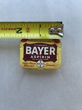 Vintage Bayer Aspirin Medical Advertising Travel Tin Container picture