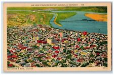 Louisville Kentucky KY Postcard Air View Business District 1943 Vintage Antique picture